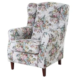 Wohnen Sessel<Ohrensessel mit Blumen im Landhausstil - Masure