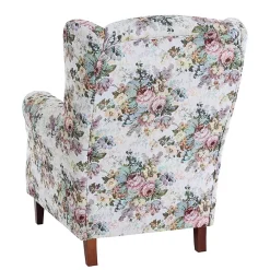 Wohnen Sessel<Ohrensessel mit Blumen im Landhausstil - Masure