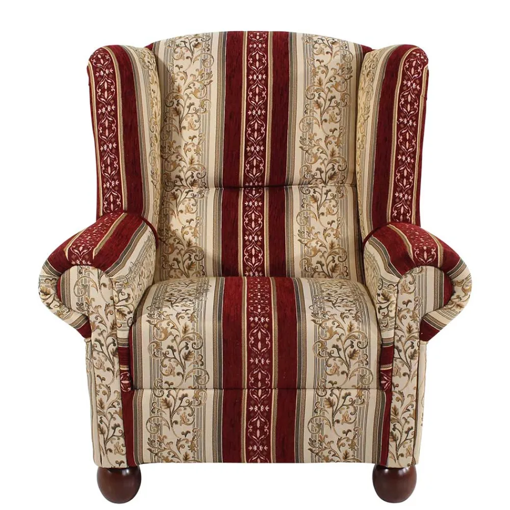 Wohnen Sessel<Ohrensessel mit Streifen und Ornamenten - Basento