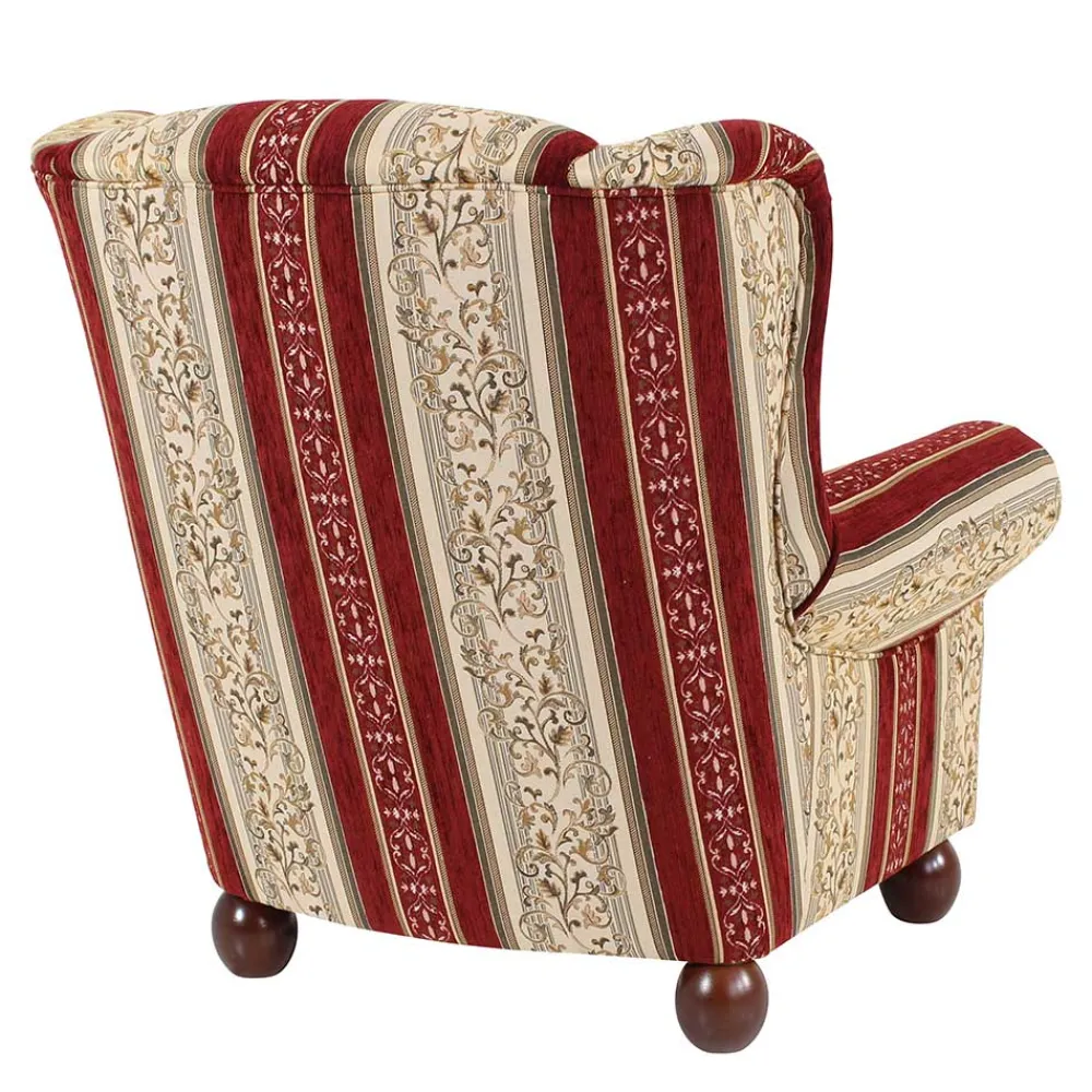 Wohnen Sessel<Ohrensessel mit Streifen und Ornamenten - Basento