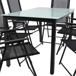 Wohnen Sitzgruppe<Outdoor Essgruppe in modernem Design - Fridamo (siebenteilig)