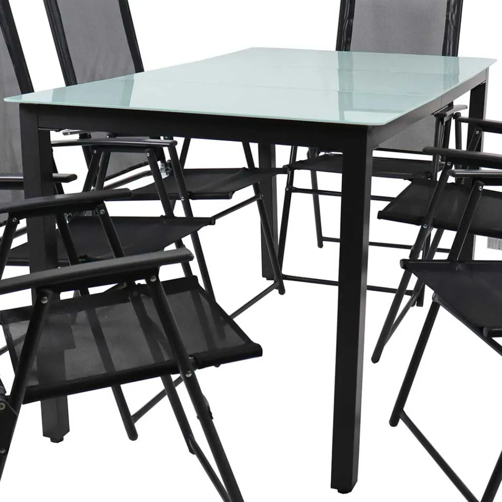 Wohnen Sitzgruppe<Outdoor Essgruppe in modernem Design - Fridamo (siebenteilig)