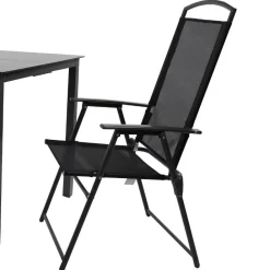Wohnen Sitzgruppe<Outdoor Essgruppe mit zwei Klappstühlen - Saridio (dreiteilig)