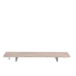 Wohnen Sitzgruppe<Ovaler Esstisch Eiche White Wash & 4 Stühle Pessoa mit Webstoff Grau (fünfteilig)