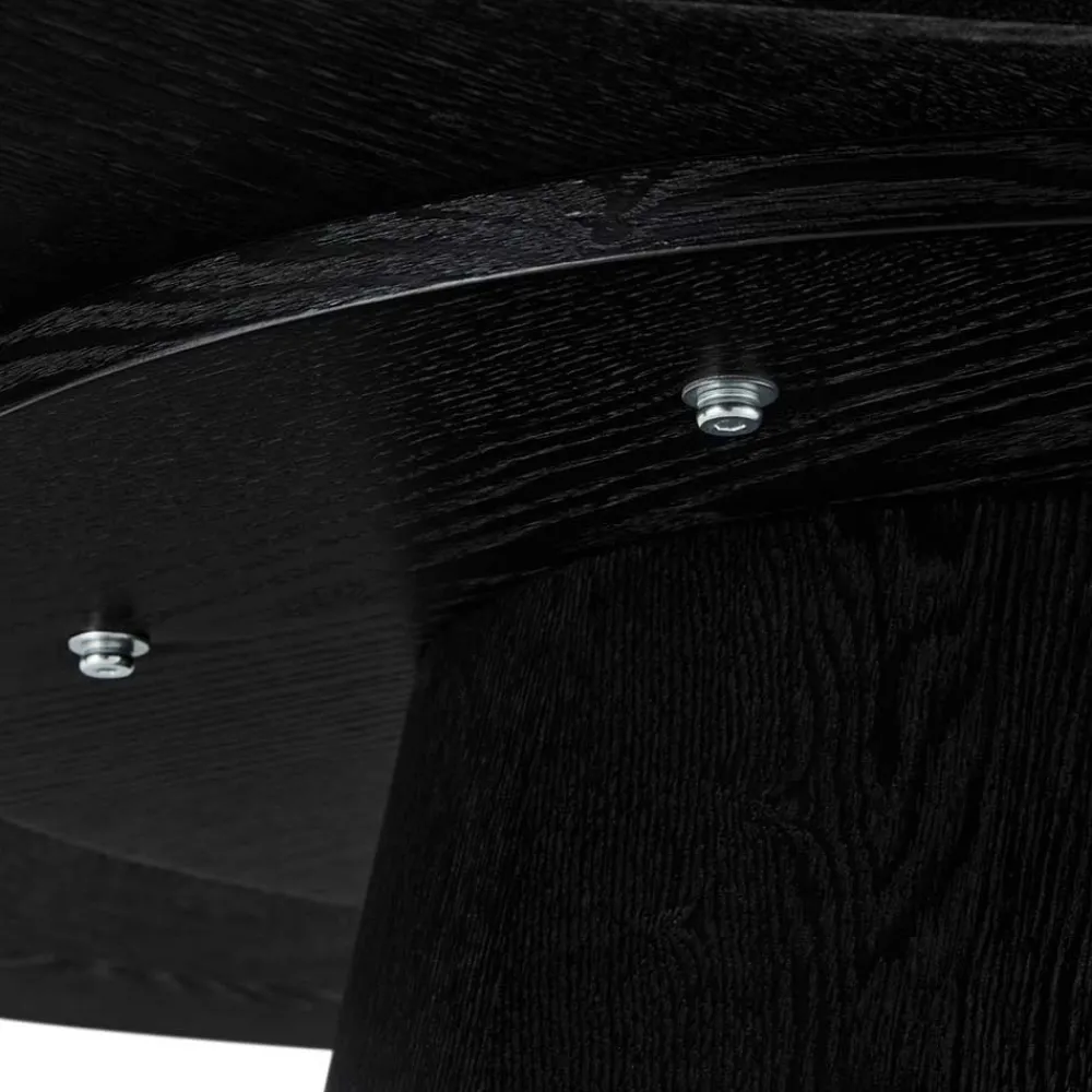 Wohnen Tische<Ovaler Esszimmertisch in Schwarz Eiche - Vuschea