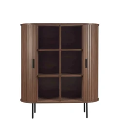 Wohnen Highboards<Ovales Highboard mit Schiebetüren - Arura