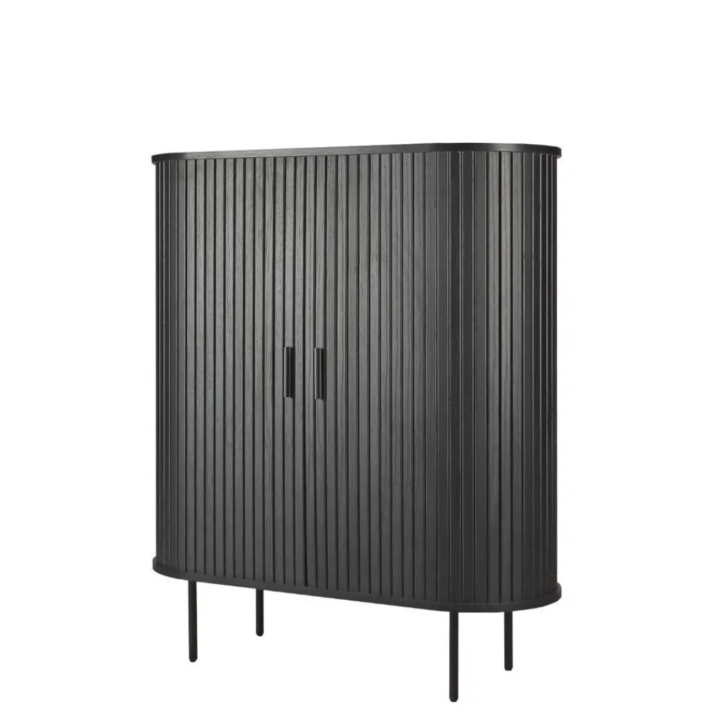 Wohnen Highboards<Ovales Schiebetüren-Highboard im Retro Design - Lurymav