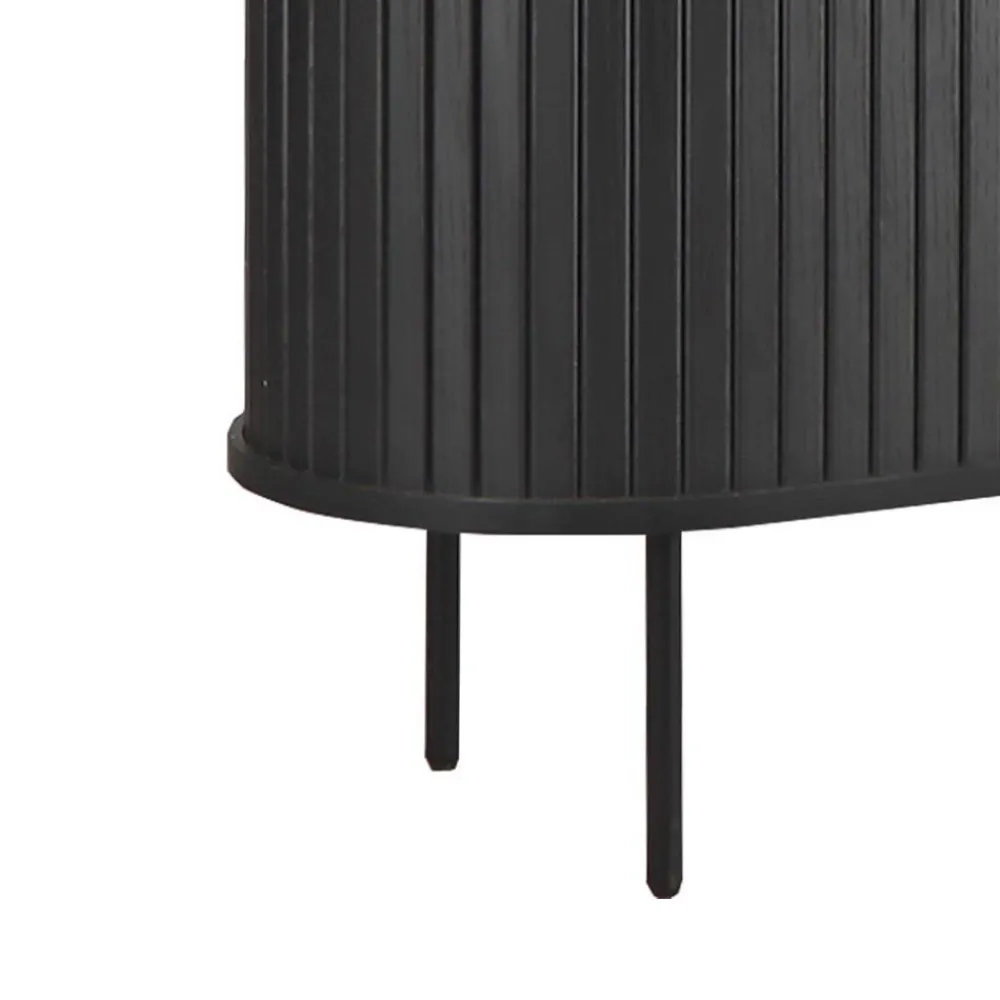 Wohnen Highboards<Ovales Schiebetüren-Highboard im Retro Design - Lurymav