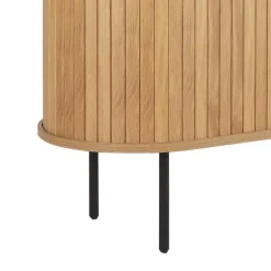 Wohnen Highboards<Ovales Skandi-Highboard mit Schiebetüren - Barnetta