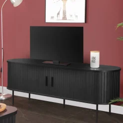 Wohnen Tv & Hifi-Möbel|Lowboards<Ovales TV-Lowboard mit Schiebetüren - Lurymav