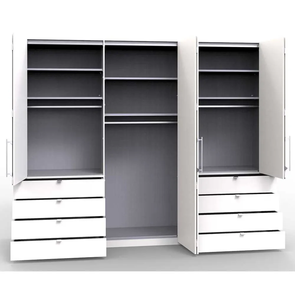 Wohnen Kleiderschränke<Panorama Kleiderschrank in Creme Glas - Zidarie