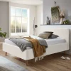 Wohnen Betten<Plüsch Polsterbett in Creme - Ilena