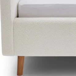 Wohnen Betten<Plüsch Polsterbett in Creme - Ilena
