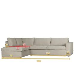 Wohnen Sofas<Polsterecke in Dunkelgrün Stoffbezug - Sangro