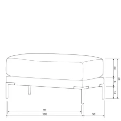Wohnen Hocker<Polsterhocker aus Chenille in Rostbraun - Brixx
