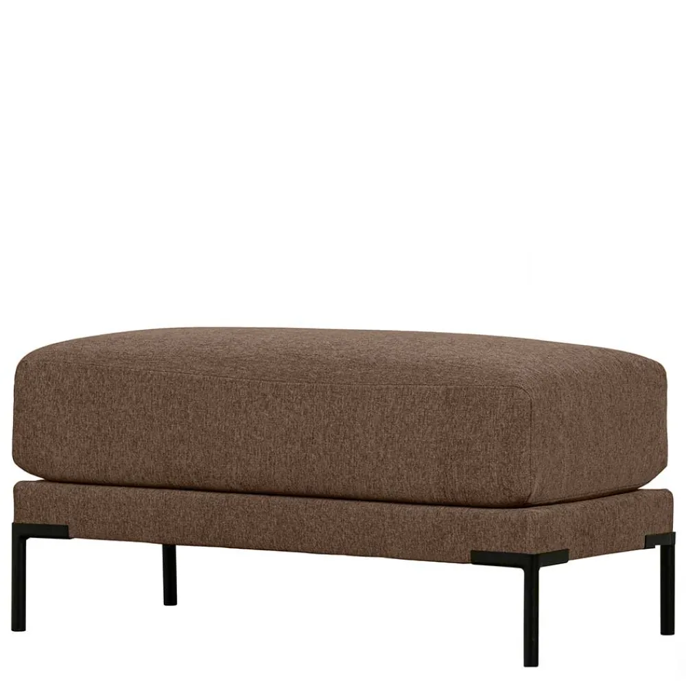 Wohnen Hocker<Polsterhocker in Braun und Schwarz - Ravonia