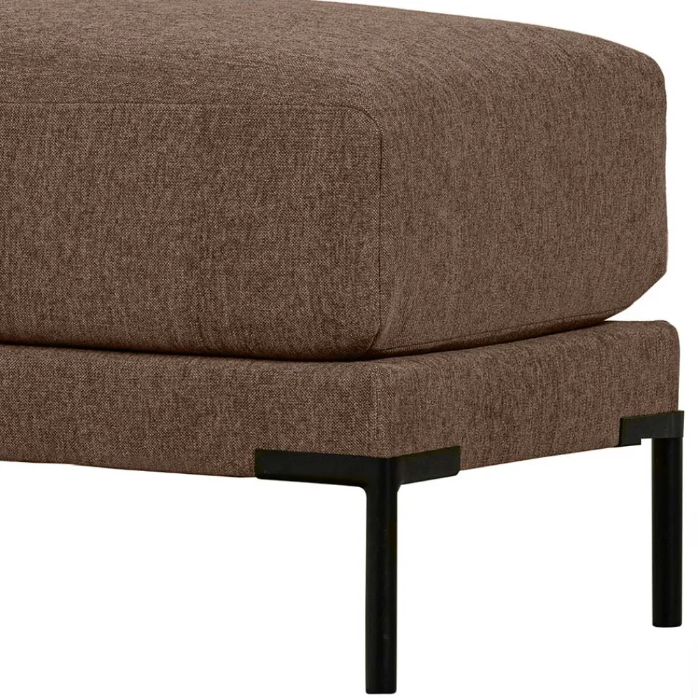 Wohnen Hocker<Polsterhocker in Braun und Schwarz - Ravonia