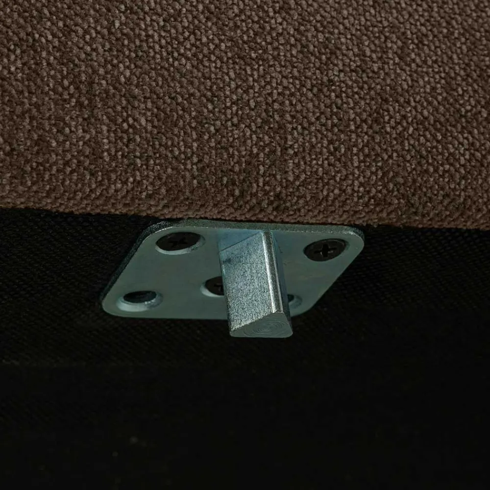 Wohnen Hocker<Polsterhocker in Braun und Schwarz - Ravonia