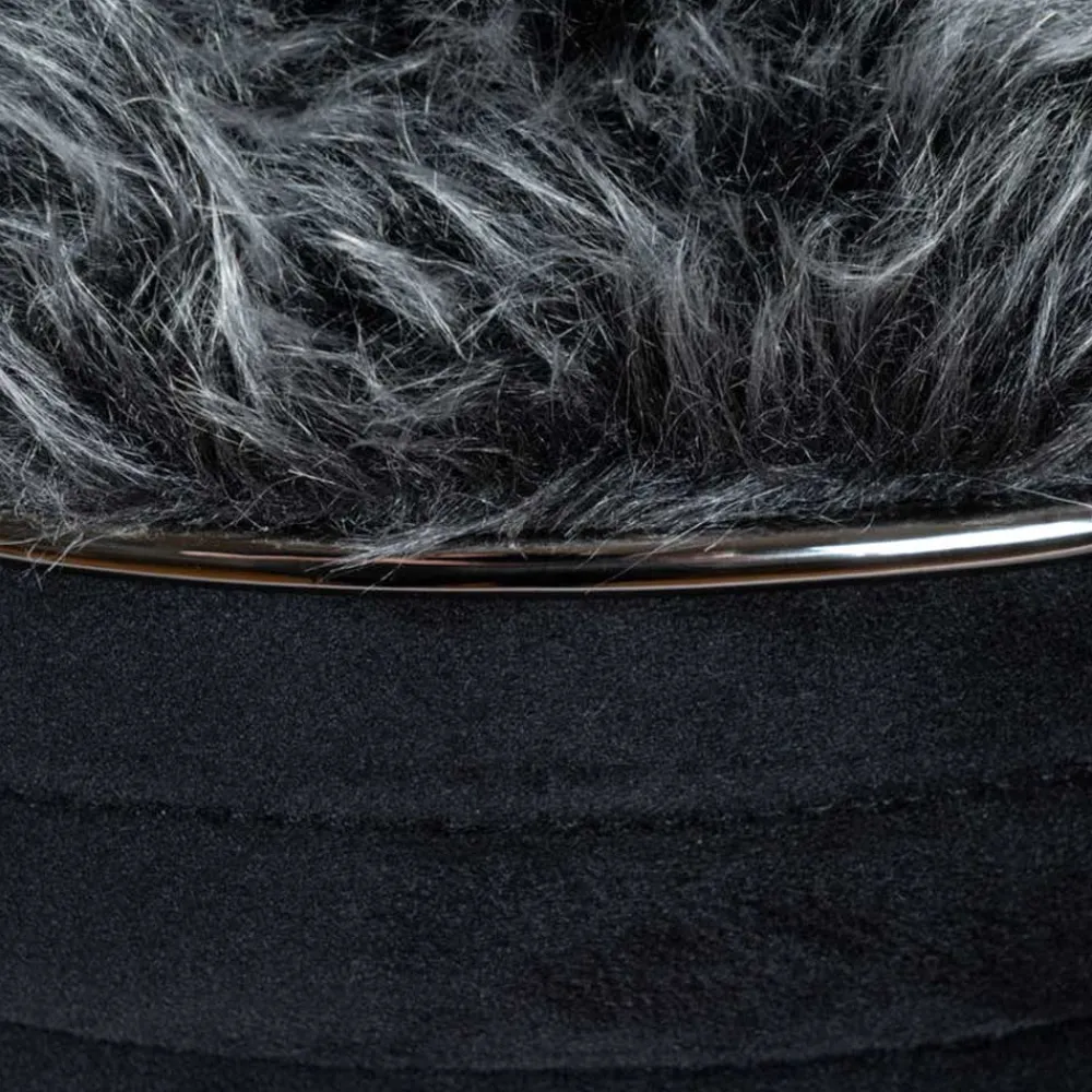 Wohnen Hocker<Polsterhocker in Schwarz und Dunkelgrau - Galveston