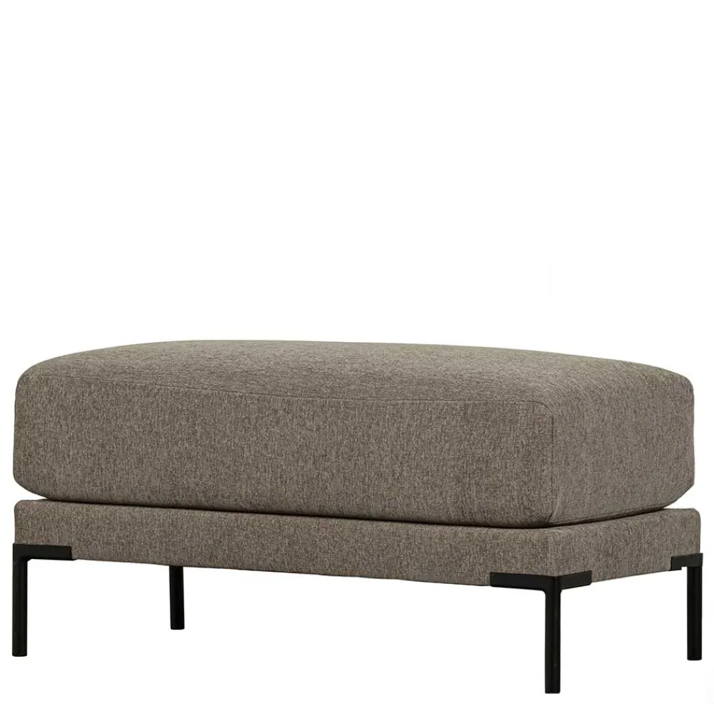 Wohnen Hocker<Polsterhocker in Taupe Stoff - 50x44x100 cm - Birte