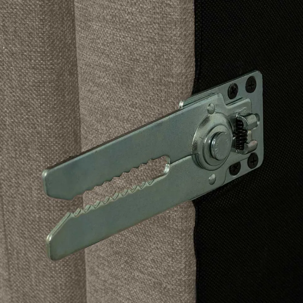 Wohnen Hocker<Polsterhocker in Taupe Stoff - 50x44x100 cm - Birte