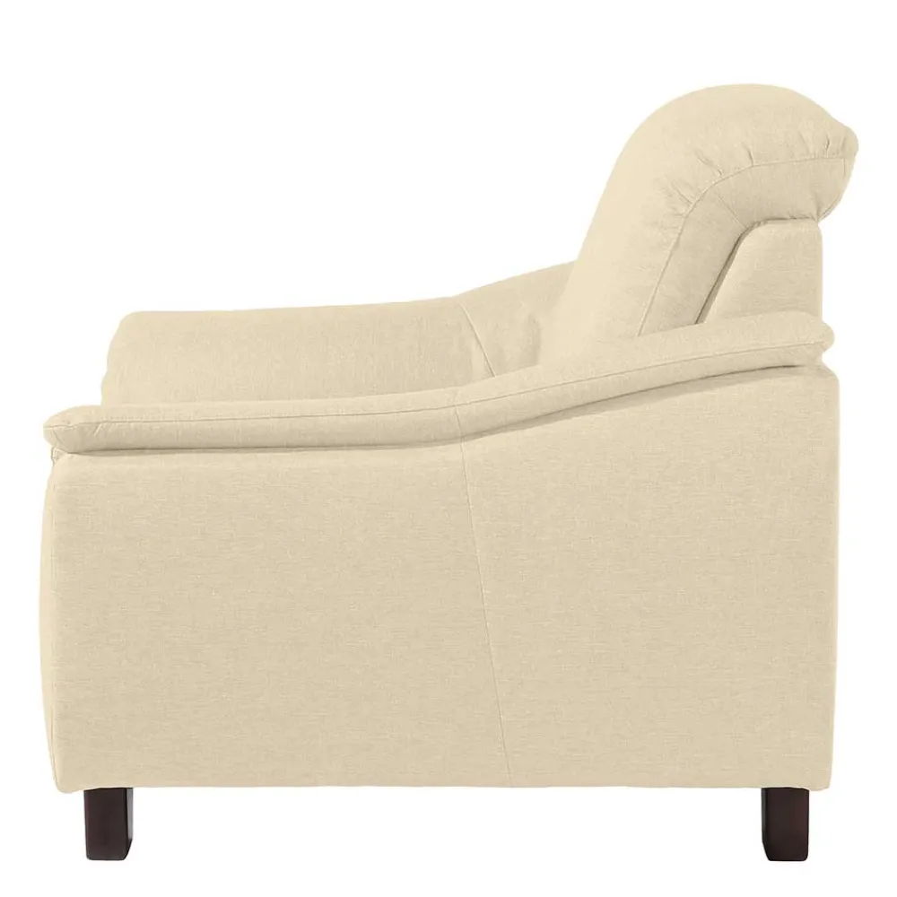 Wohnen Sessel<Polstersessel in Beige und Nussbaum Braun - Nando