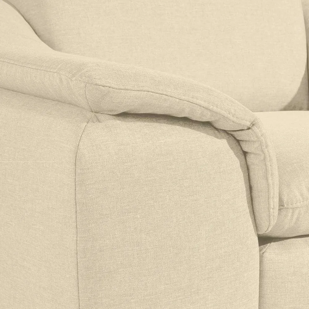 Wohnen Sessel<Polstersessel in Beige und Nussbaum Braun - Nando