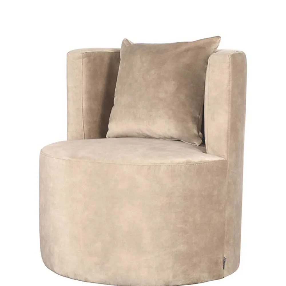 Wohnen Sessel<Polstersessel in Beige Velours - Sealand