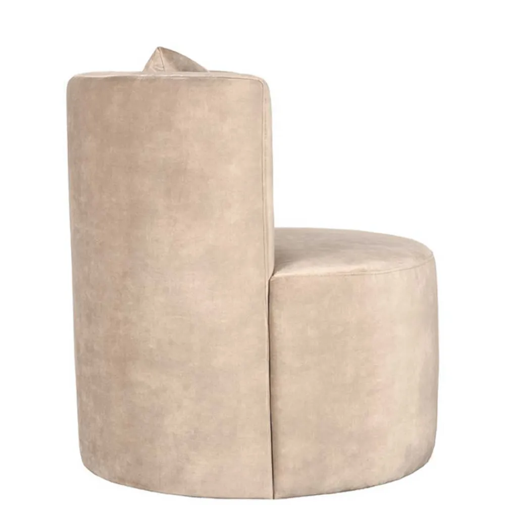 Wohnen Sessel<Polstersessel in Beige Velours - Sealand