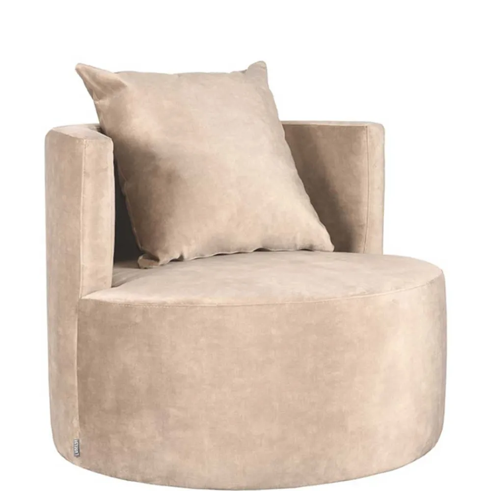 Wohnen Sessel<Polstersessel in Beige Velours - Sealand