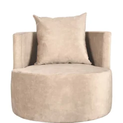 Wohnen Sessel<Polstersessel in Beige Velours - Sealand