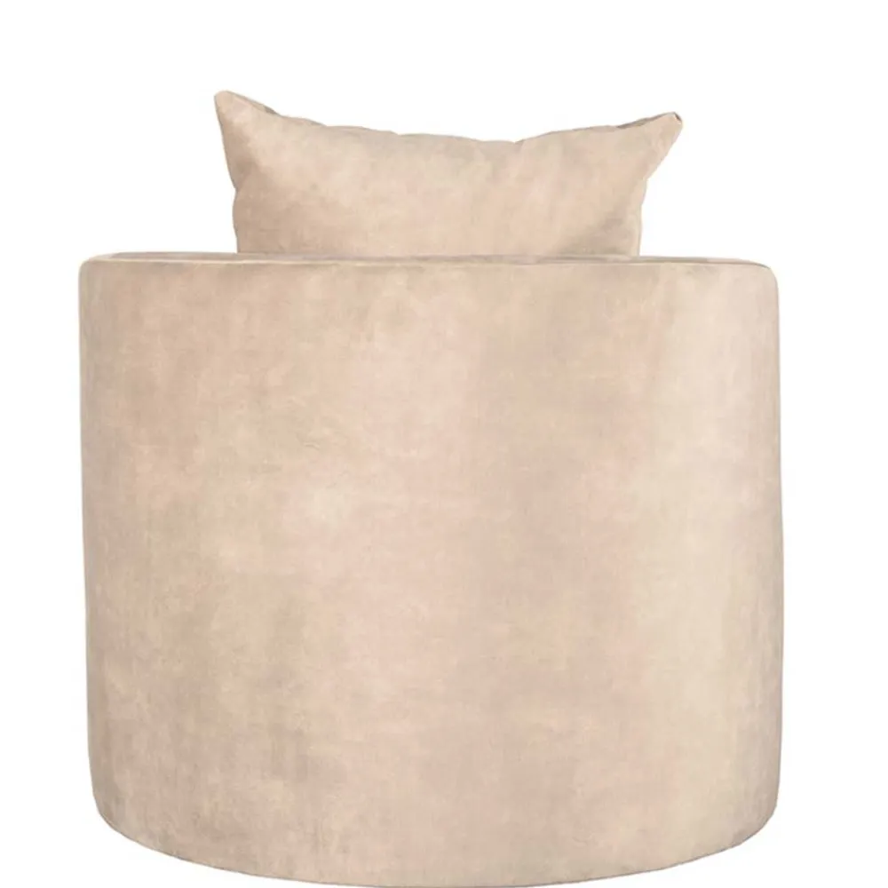 Wohnen Sessel<Polstersessel in Beige Velours - Sealand