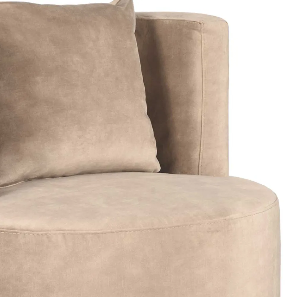 Wohnen Sessel<Polstersessel in Beige Velours - Sealand