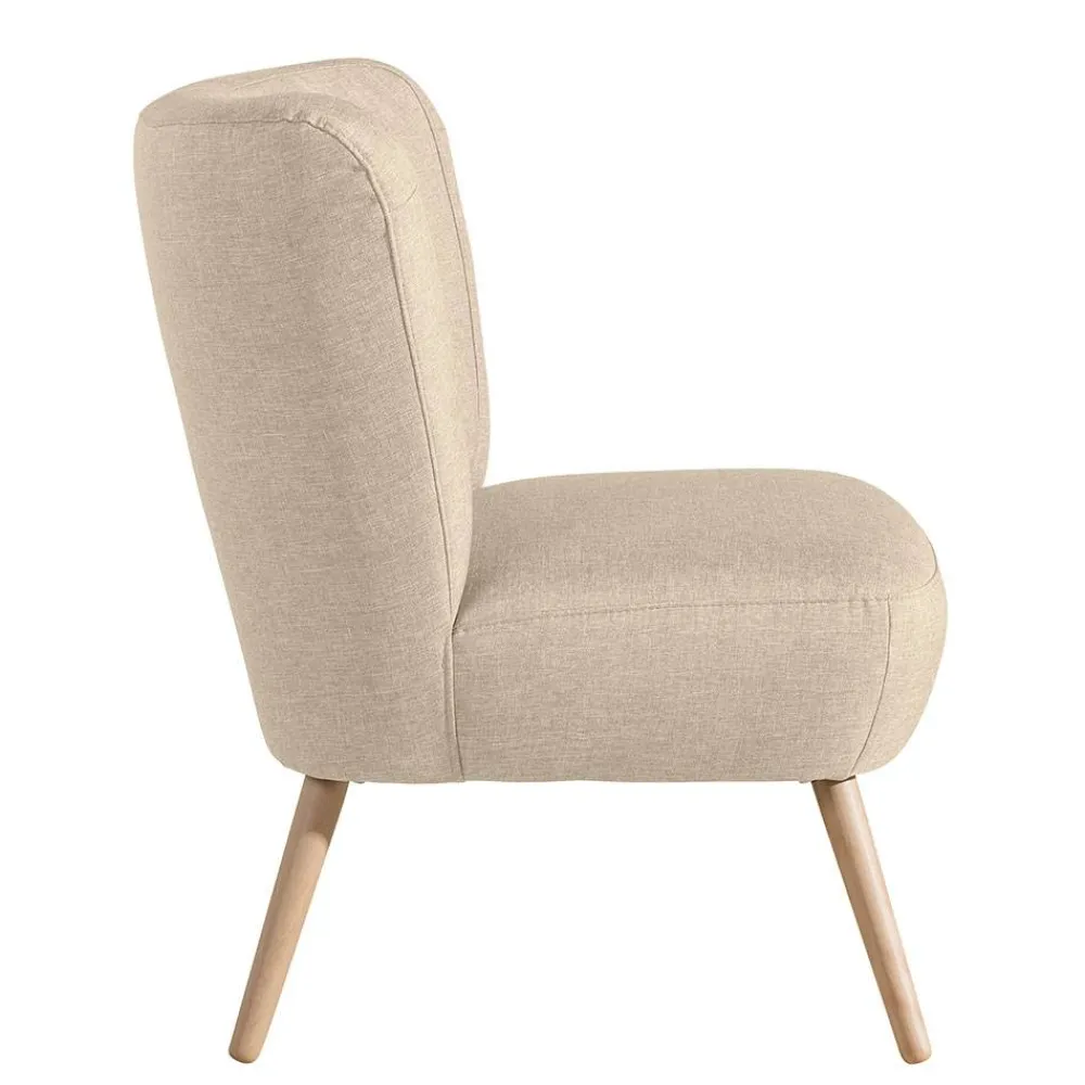 Wohnen Sessel<Polstersessel in Beige Webstoff - Hooka