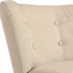 Wohnen Sessel<Polstersessel in Beige Webstoff - Hooka
