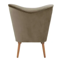 Wohnen Sessel<Polstersessel in Beigegrau und Erle - Debe