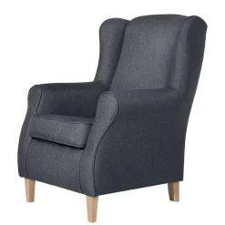 Wohnen Sessel<Polstersessel in Jeansblau und Buche - Patronia
