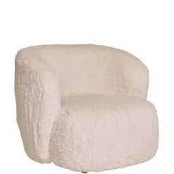 Wohnen Sessel<Polstersessel in Offwhite Webplüsch - Eddy