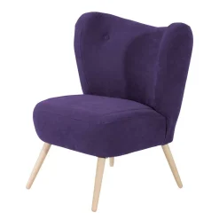 Wohnen Sessel<Polstersessel in Violett Velours - Coralla