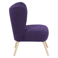 Wohnen Sessel<Polstersessel in Violett Velours - Coralla