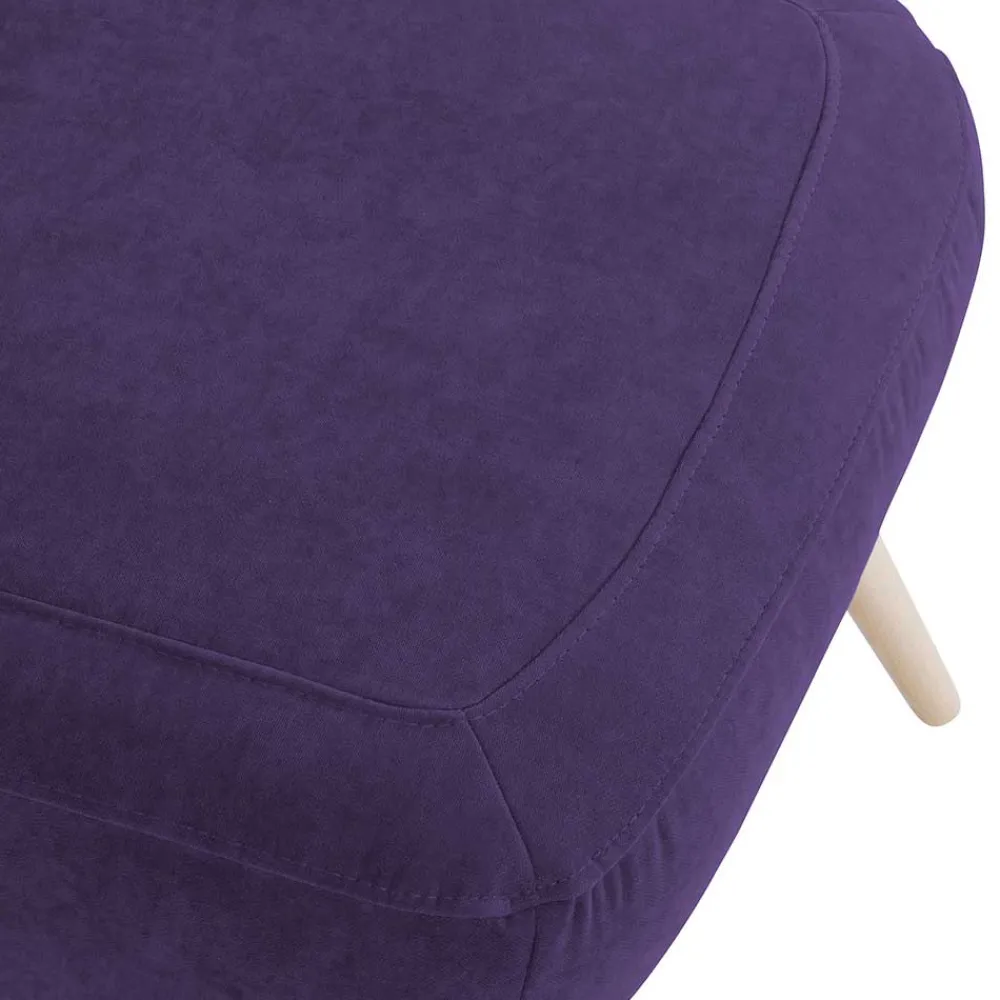 Wohnen Sessel<Polstersessel in Violett Velours - Coralla