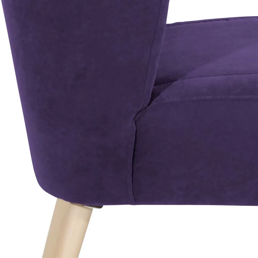Wohnen Sessel<Polstersessel in Violett Velours - Coralla