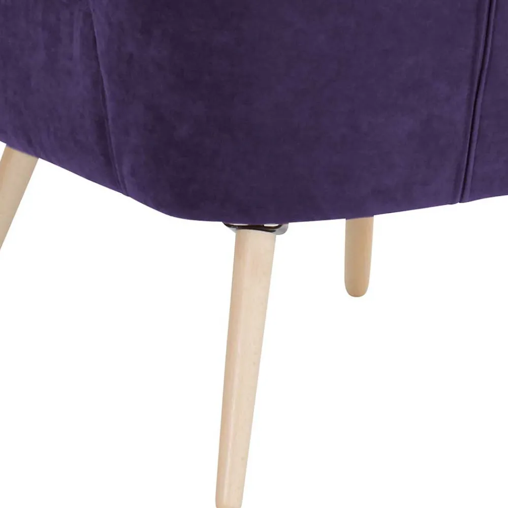 Wohnen Sessel<Polstersessel in Violett Velours - Coralla