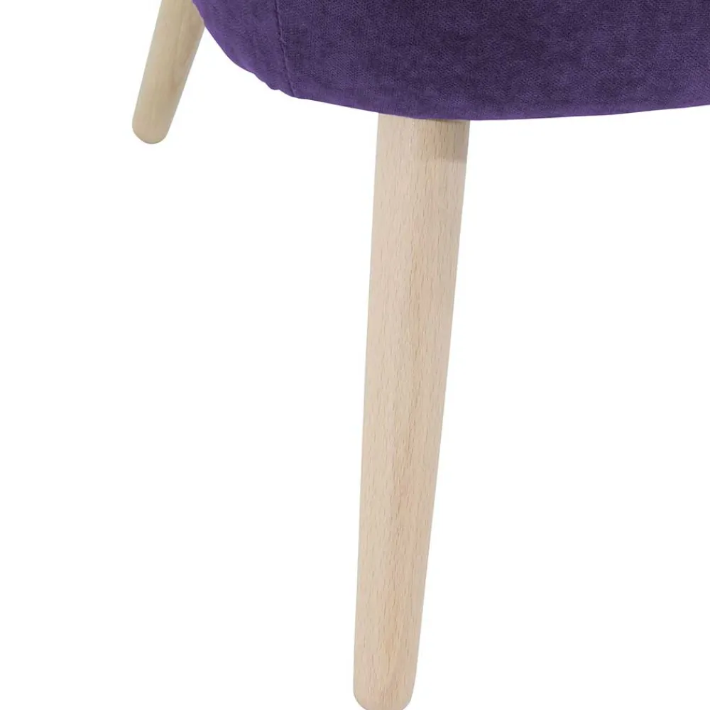 Wohnen Sessel<Polstersessel in Violett Velours - Coralla