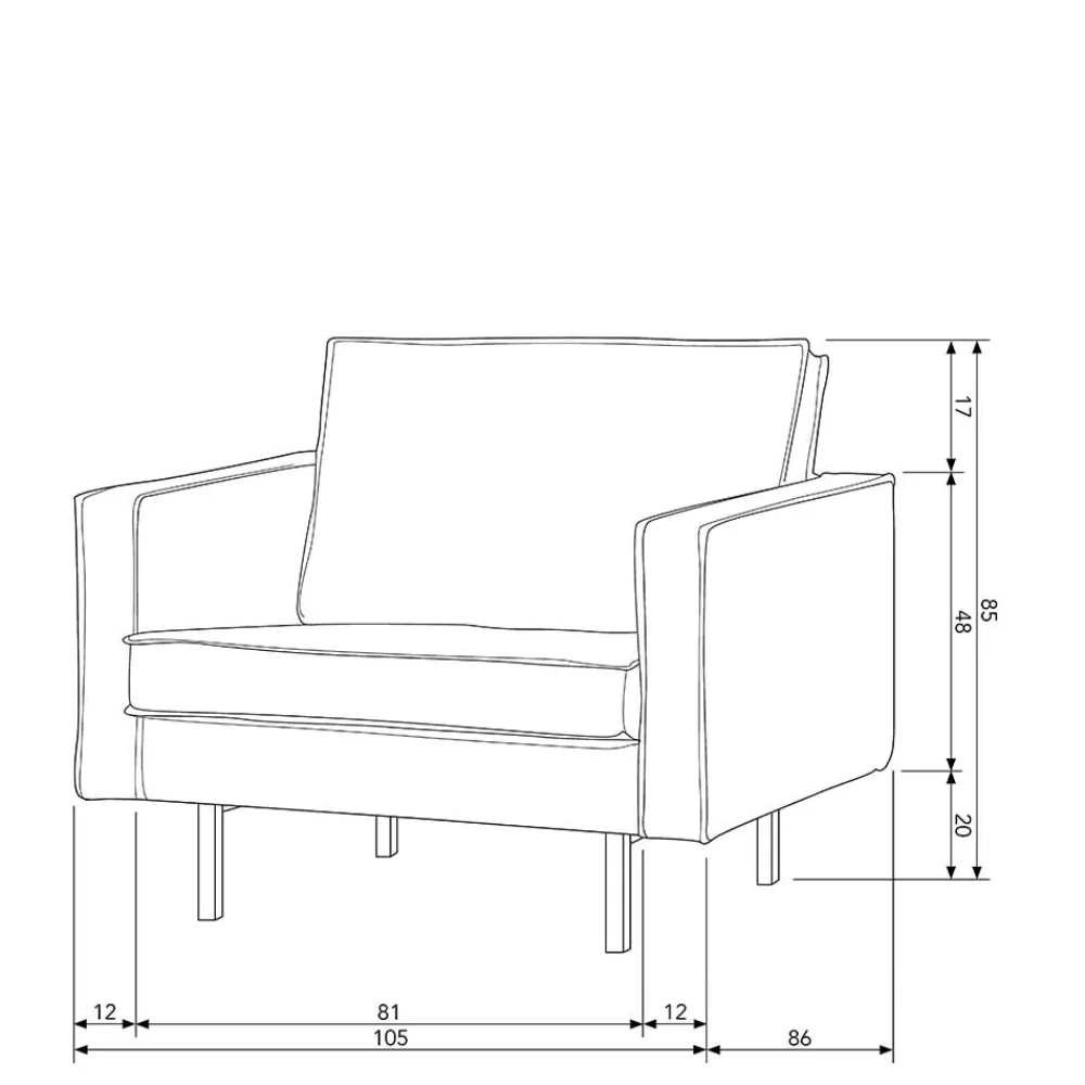 Wohnen Sessel<Polstersessel Trokey in Cognac Braun
