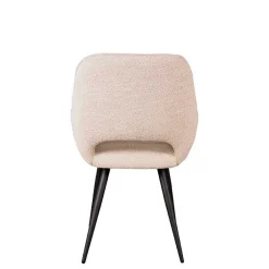 Wohnen Stühle<Polsterstühle aus Boucle in Beigegrau - Landhuis (2er Set)