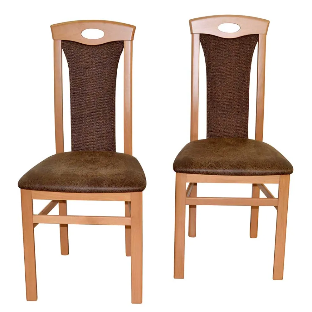 Wohnen Stühle<Polsterstühle aus Buchenholz - Bigova (2er Set)