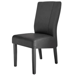 Wohnen Stühle<Polsterstühle aus Kunstleder & Massivholz - Artiga (2er Set)