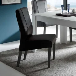Wohnen Stühle<Polsterstühle aus Kunstleder & Massivholz - Artiga (2er Set)