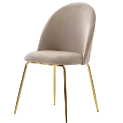 Wohnen Stühle<Polsterstühle in Beige & Gold - Labelsio (2er Set)